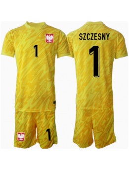 Polen Wojciech Szczesny #1 Målvakt Replika Hemmakläder Barn EM 2024 Kortärmad (+ byxor)